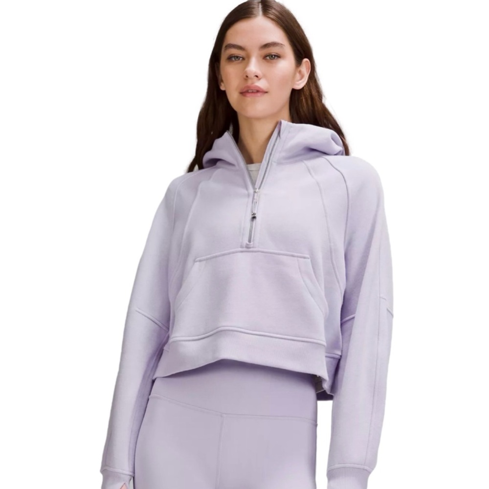 lululemon athletica Lavender Half-Zip Cropped Hoodie